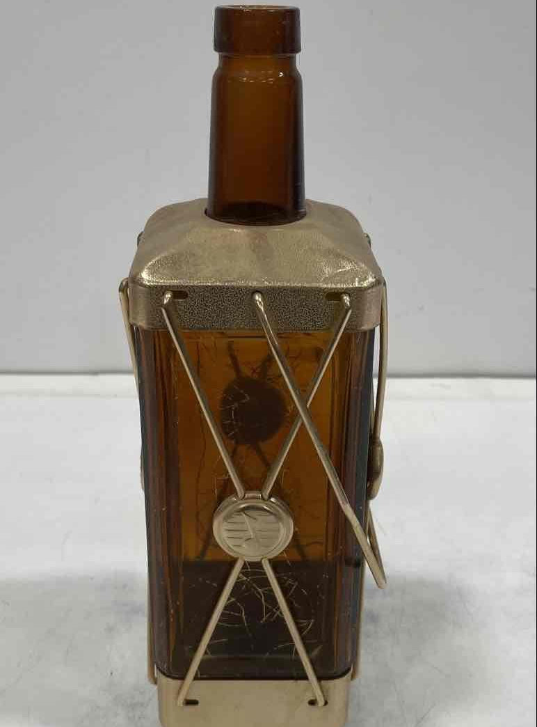 Vintage Swiss Harmony Musical Decanter with Wind-Up Music Box Base