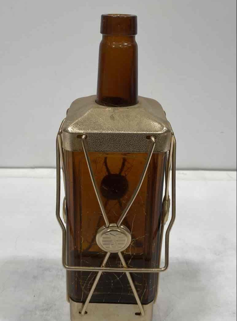 Vintage Swiss Harmony Musical Decanter with Wind-Up Music Box Base