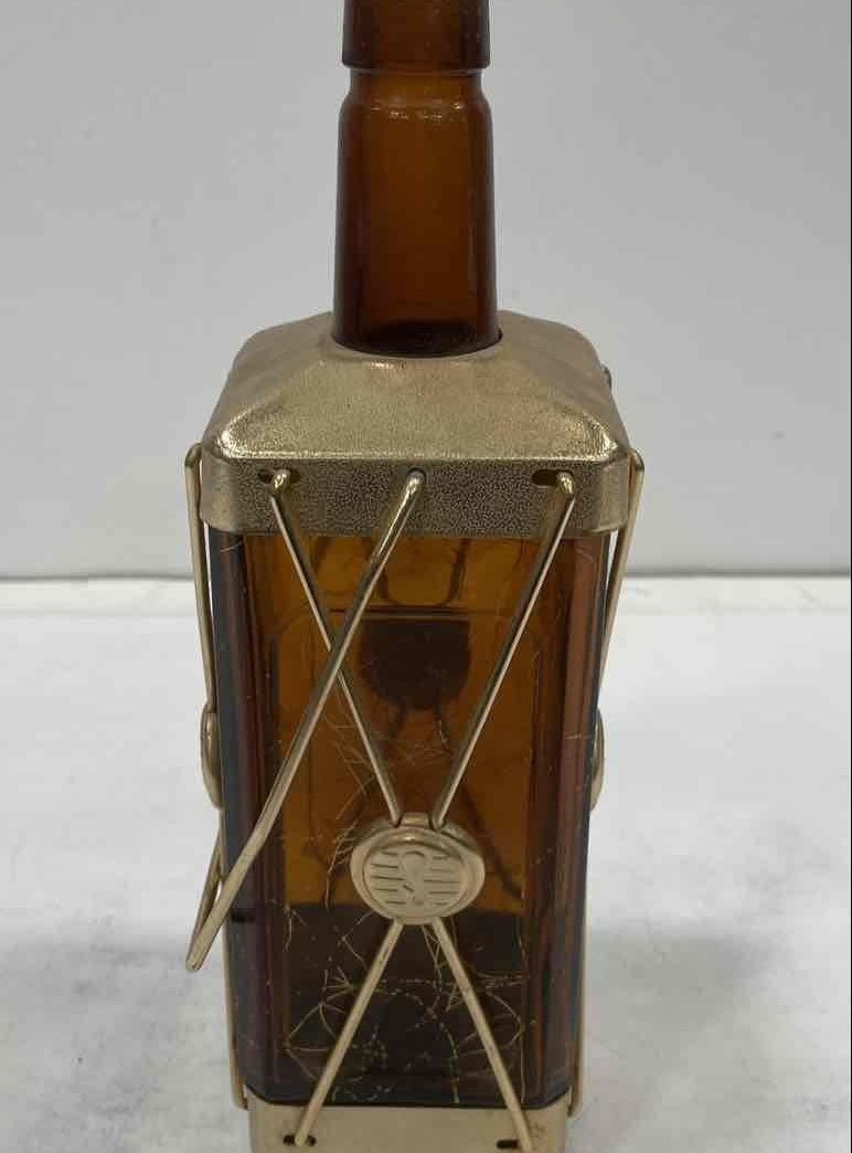 Vintage Swiss Harmony Musical Decanter with Wind-Up Music Box Base
