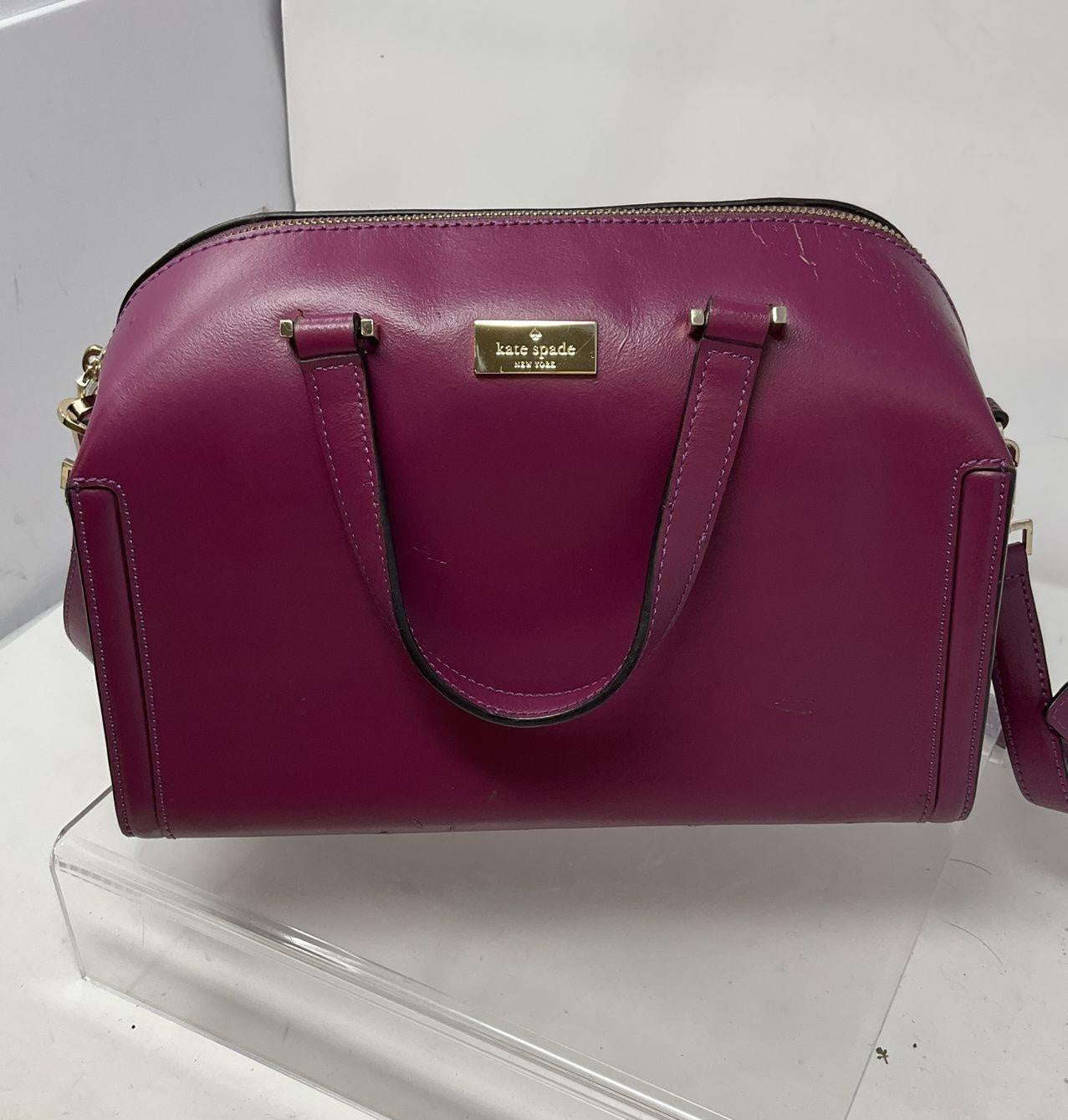 Kate Spade New York Magenta Leather Satchel