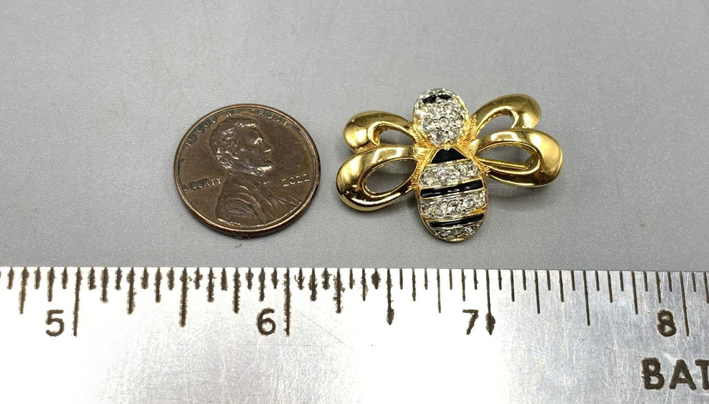 Swarovski: Goldtone Bee Brooch