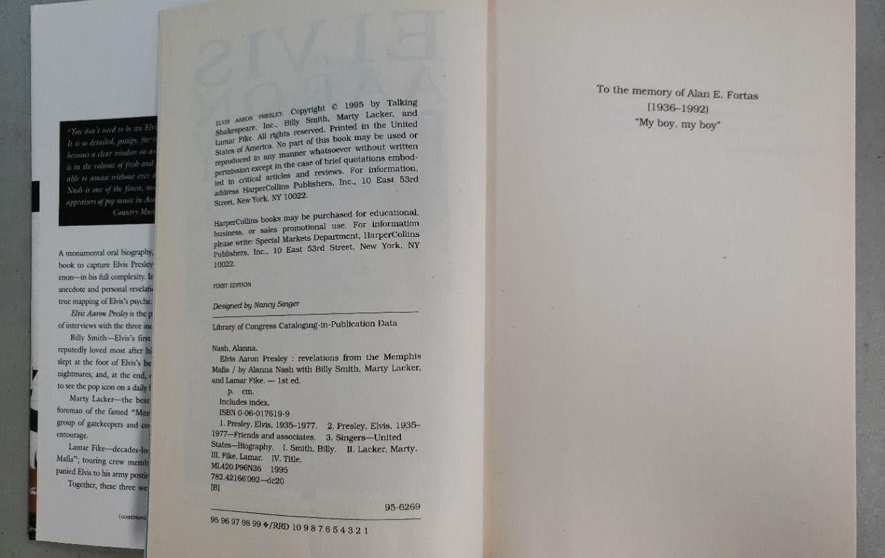 Elvis Revelations from Memphis Mafia 1st Edition Hardcover 1995 Book
