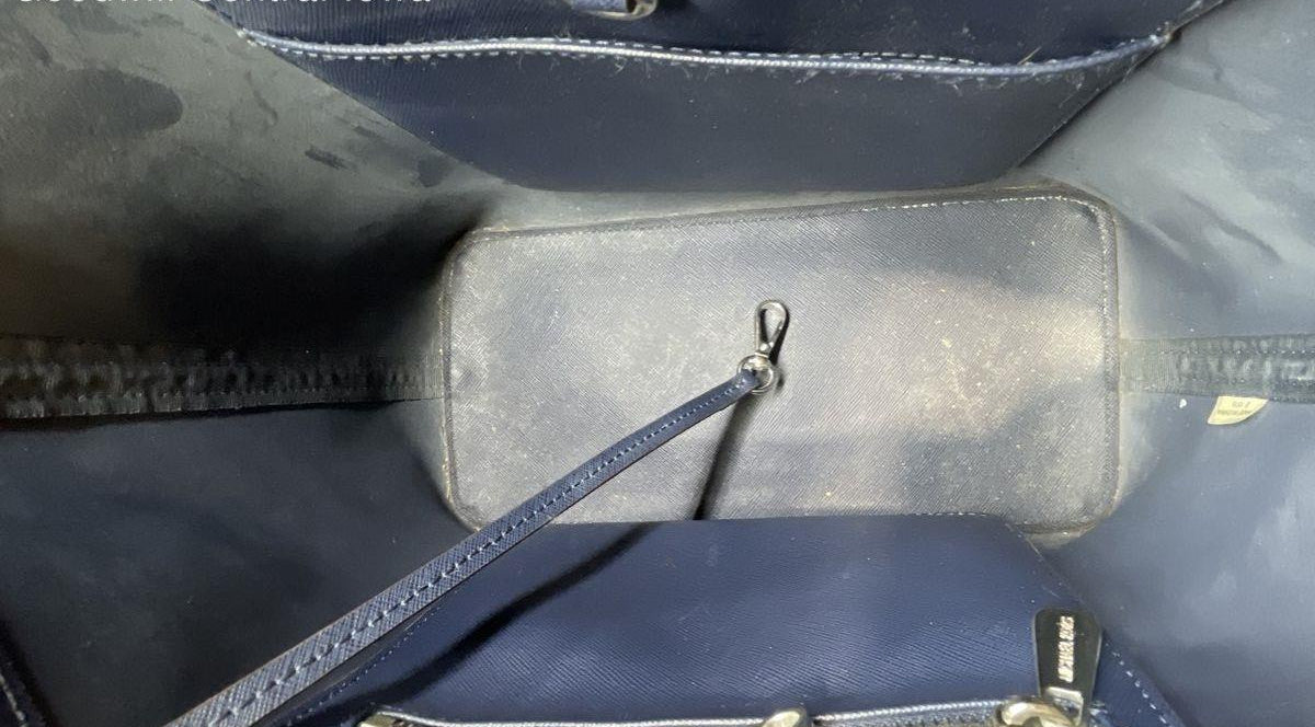 Michael Michael Kors Jet Set Travel Blue Stripe Travel Tote