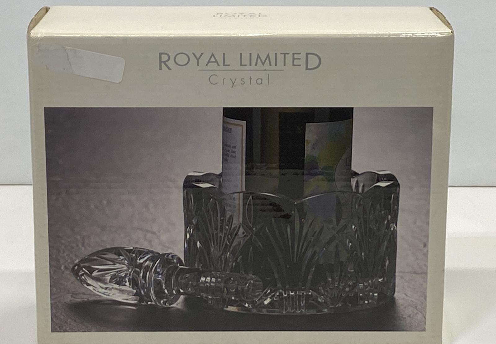 Royal Limited 24% Lead Crystal Wine Coaster and Stopper