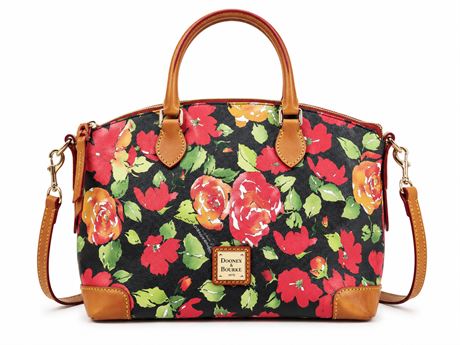 Dooney & Bourke Garden Rose Floral Satchel - 15" x 10" x 6" [B418]