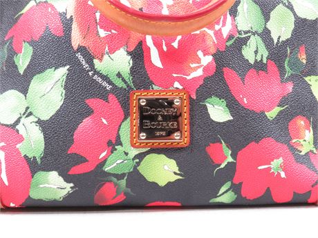 Dooney & Bourke Garden Rose Floral Satchel - 15" x 10" x 6" [B418]
