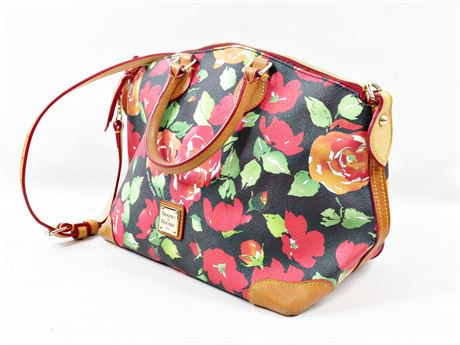 Dooney & Bourke Garden Rose Floral Satchel - 15" x 10" x 6" [B418]