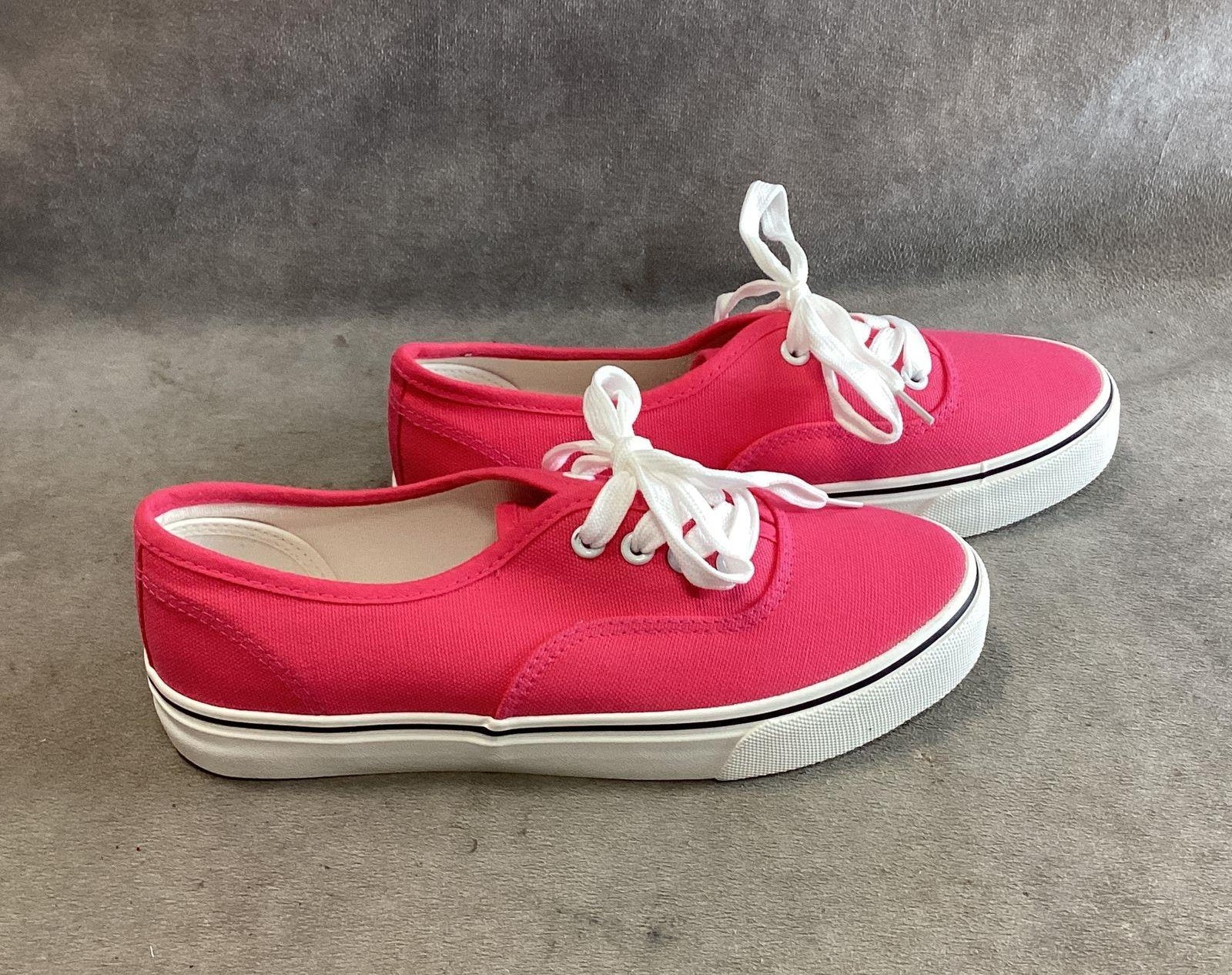 Jen Ardor Pink Canvas Low-Top Sneakers Women's Size 8