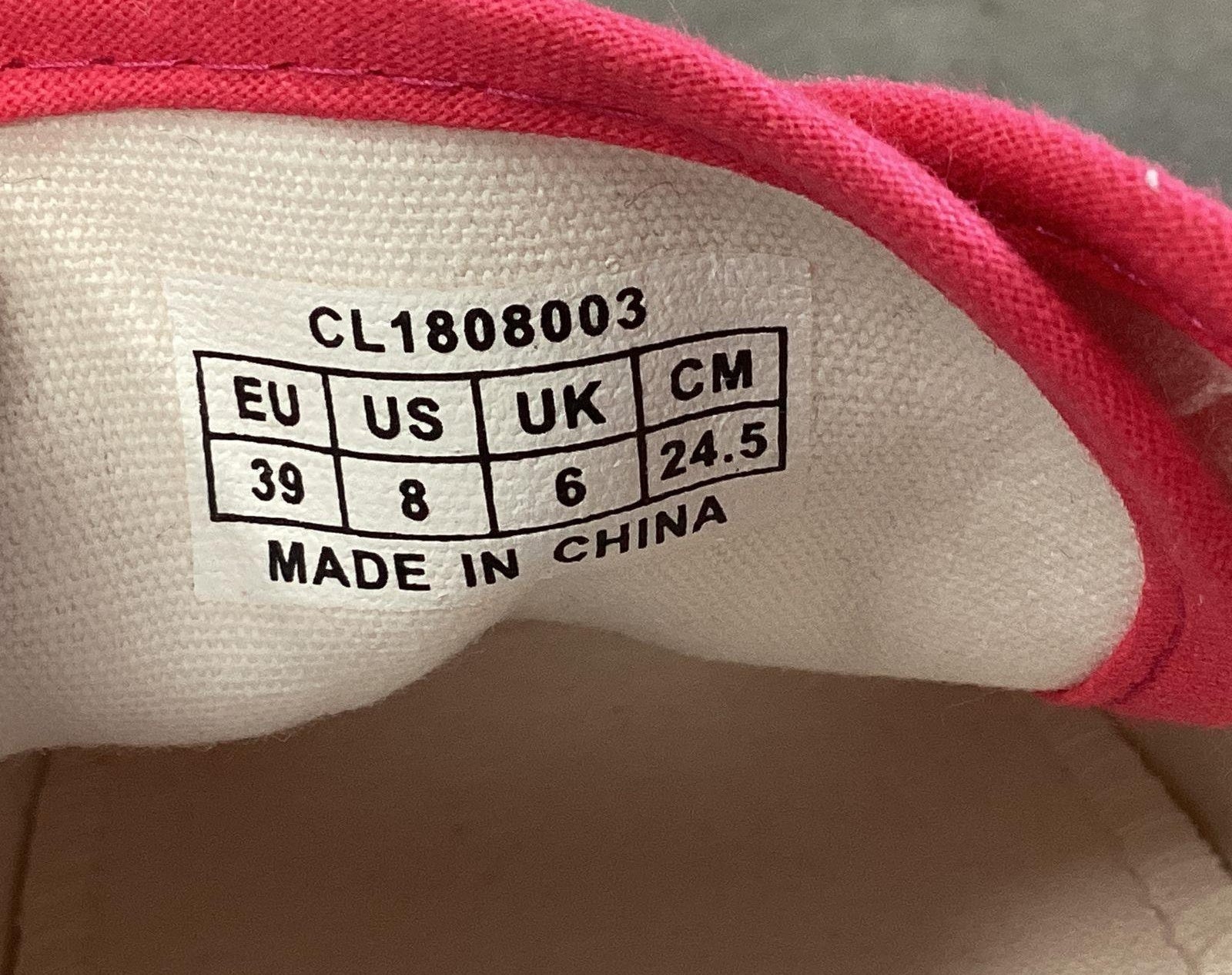 Jen Ardor Pink Canvas Low-Top Sneakers Women's Size 8