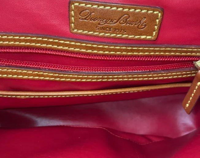 Dooney & Bourke Turquoise and Brown Zip Zip Satchel MO105084 Medium