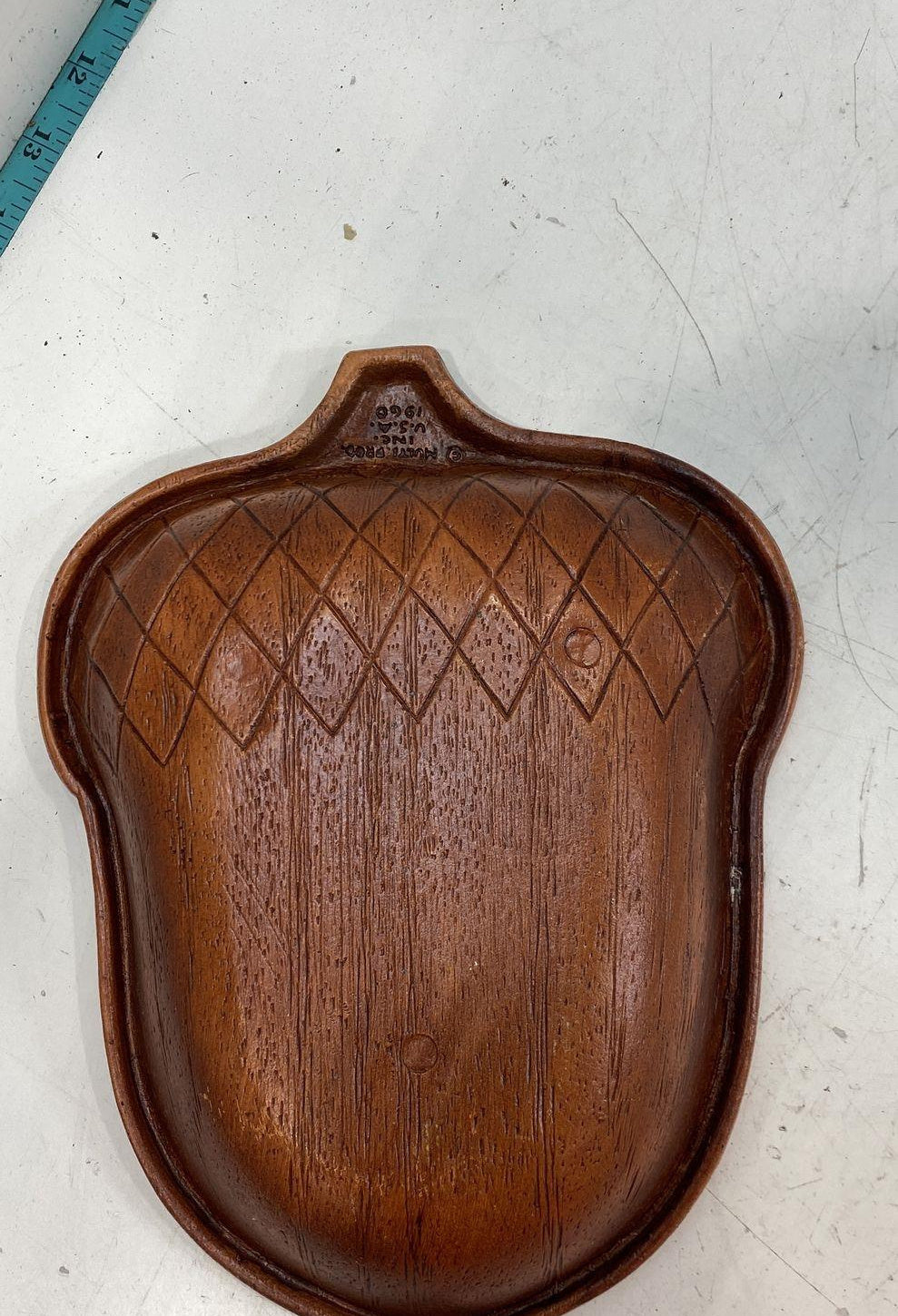 Acorn Nut Serving Tray with Nutcracker and Four Picks