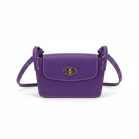 Dooney & Bourke Purple Leather Mini Crossbody Purse 5x8x3 (C5634)