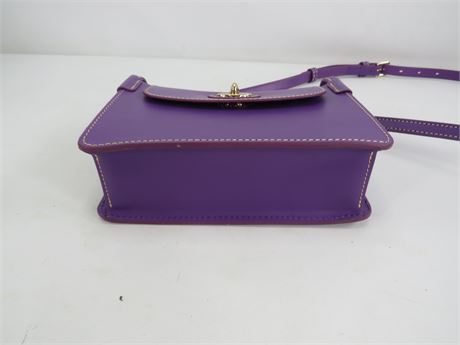 Dooney & Bourke Purple Leather Mini Crossbody Purse 5x8x3 (C5634)
