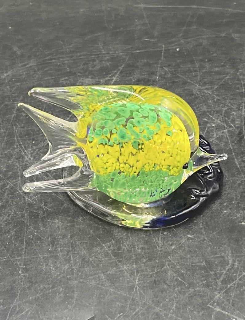 Vintage Hand Blown Art Glass Fish Tea Light Candle Holder Lot 3 Piece Set