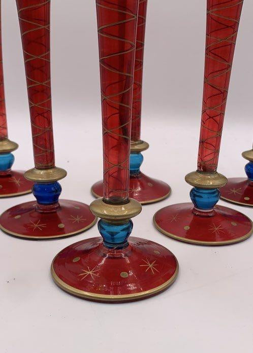 Pier 1 Imports Colorful Champagne Flutes Set of 6