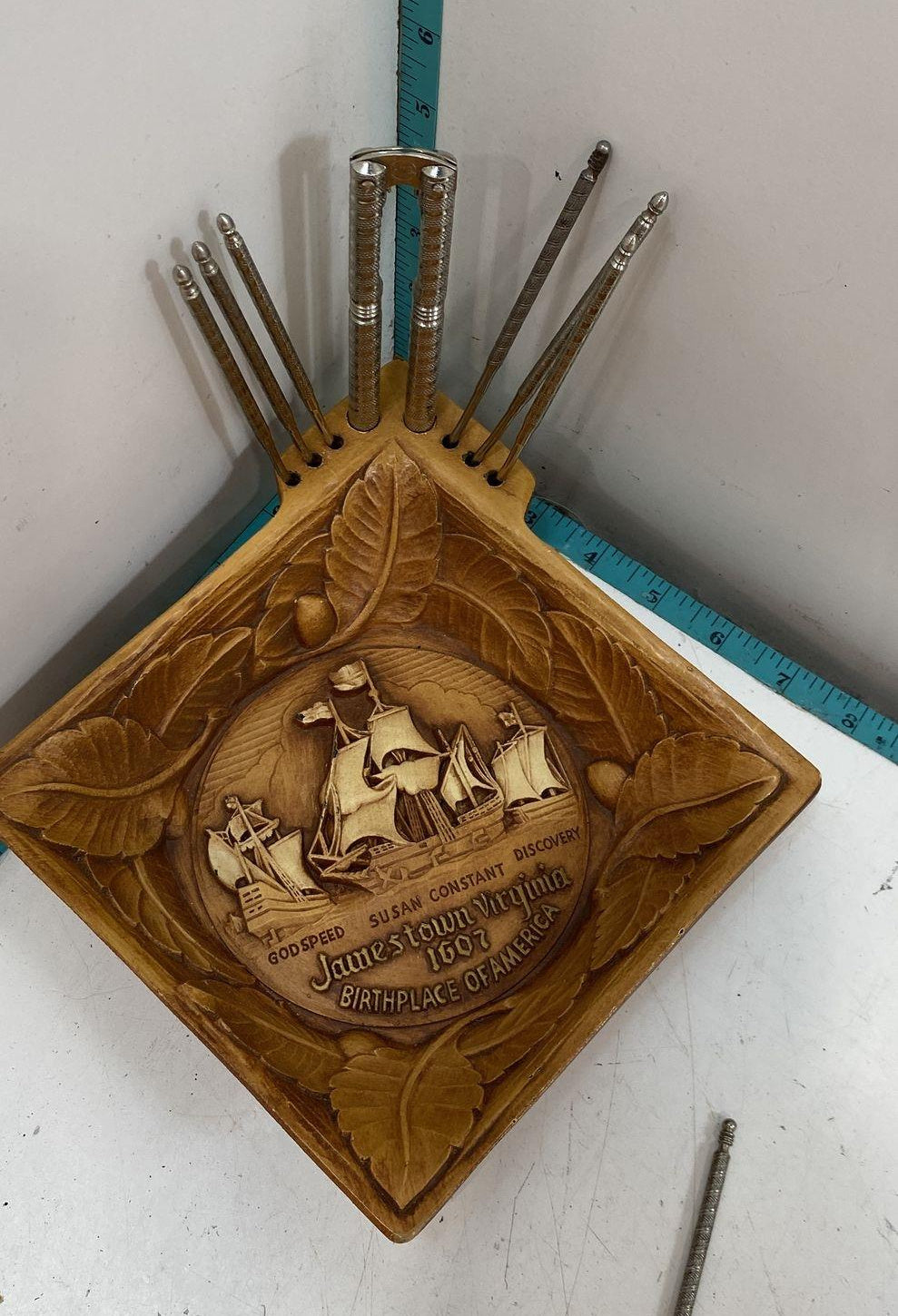 Jamestown Virginia 1607 Nut Serving Tray with Tools