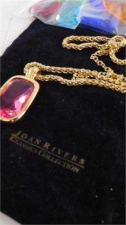 Joan Rivers Classics Collection Necklace with Interchangeable Stones [1085J]