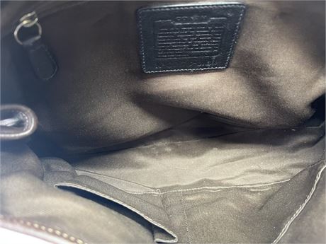 Coach Soho Brown Leather Buckle Flap Satchel (16"x9"x7") [443G]