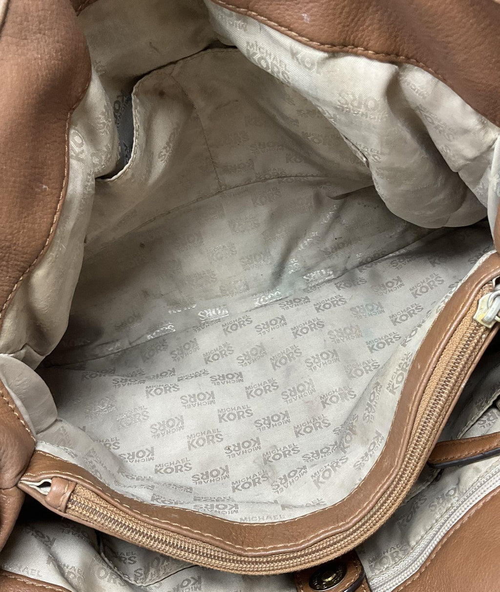 MICHAEL Michael Kors Saddle Brown Pebbled Leather Satchel