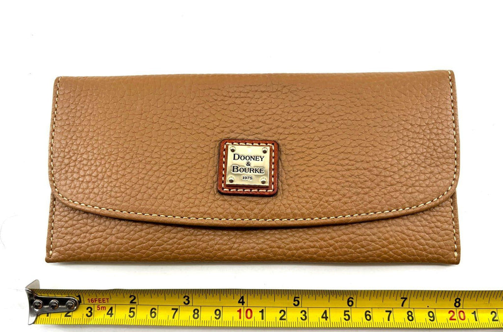 Dooney & Bourke Tan Pebbled Leather Continental Wallet