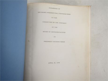 Submission of Recorded Presidential Conversations by Richard Nixon [F9178]