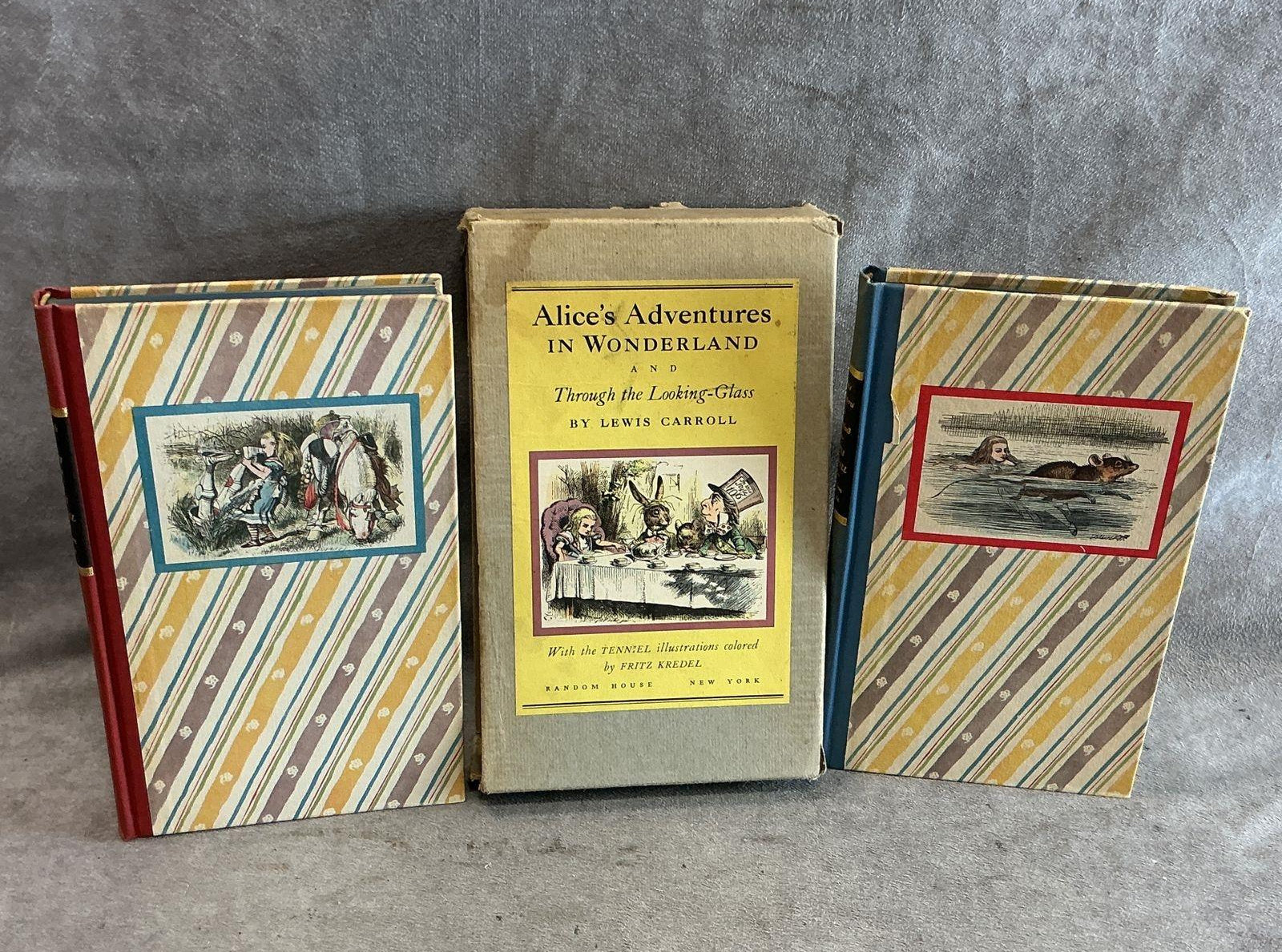 Alice's Adventures in Wonderland & Through the Looking-Glass 1946 Special Edition Two-Book Set with Slipcase
