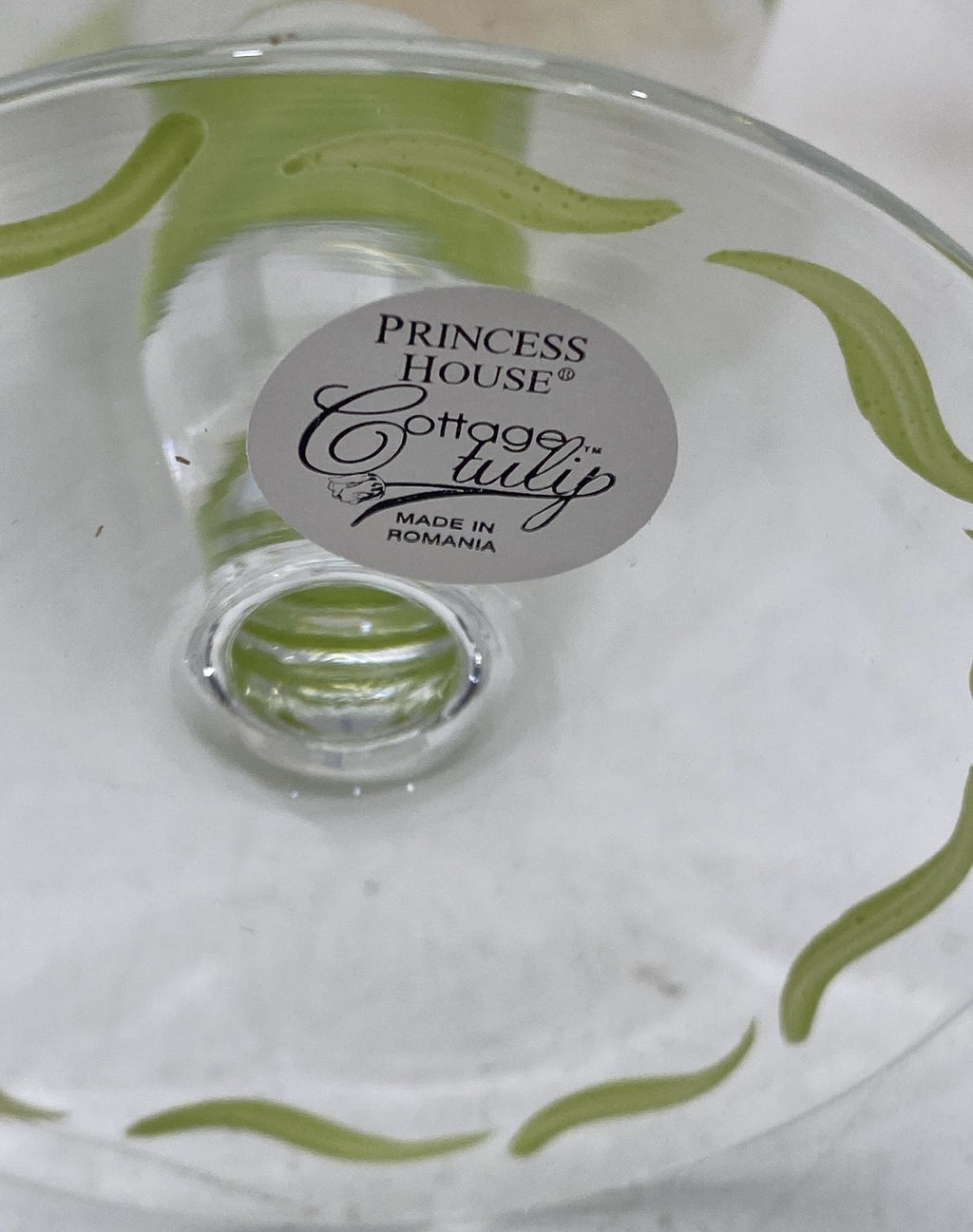 Princess House Cottage Tulip Goblets, Set of Two
