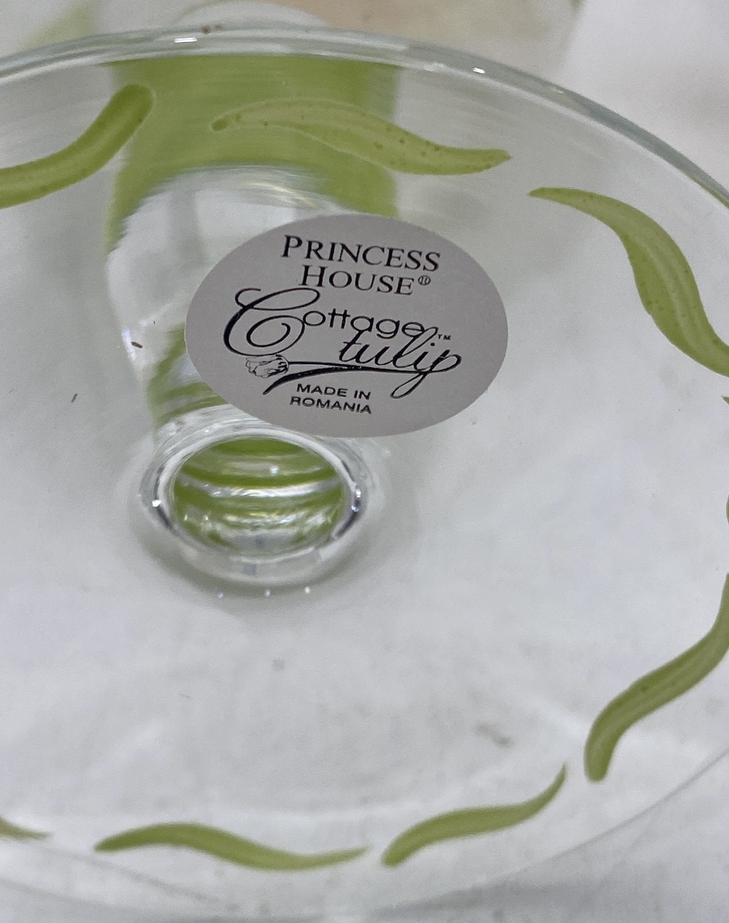 Princess House Cottage Tulip Goblets, Set of Two