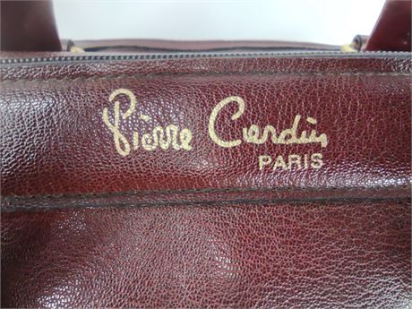 *Vintage* Pierre Cardin Paris Leather Overnight Travel Bag [J293]