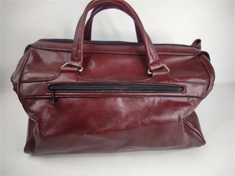*Vintage* Pierre Cardin Paris Leather Overnight Travel Bag [J293]