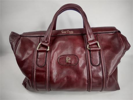 *Vintage* Pierre Cardin Paris Leather Overnight Travel Bag [J293]