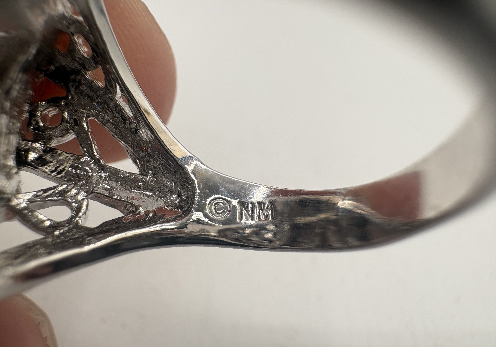 Vintage Nolan Miller Black and Clear Rhinestone Statement Ring