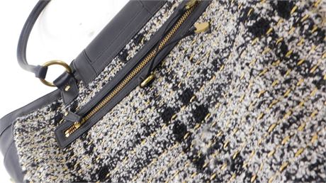 Charles David Tweed and Leather Shoulder Bag [2158E]