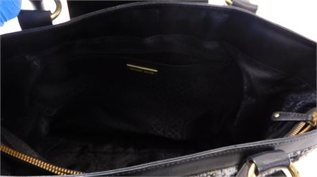Charles David Tweed and Leather Shoulder Bag [2158E]