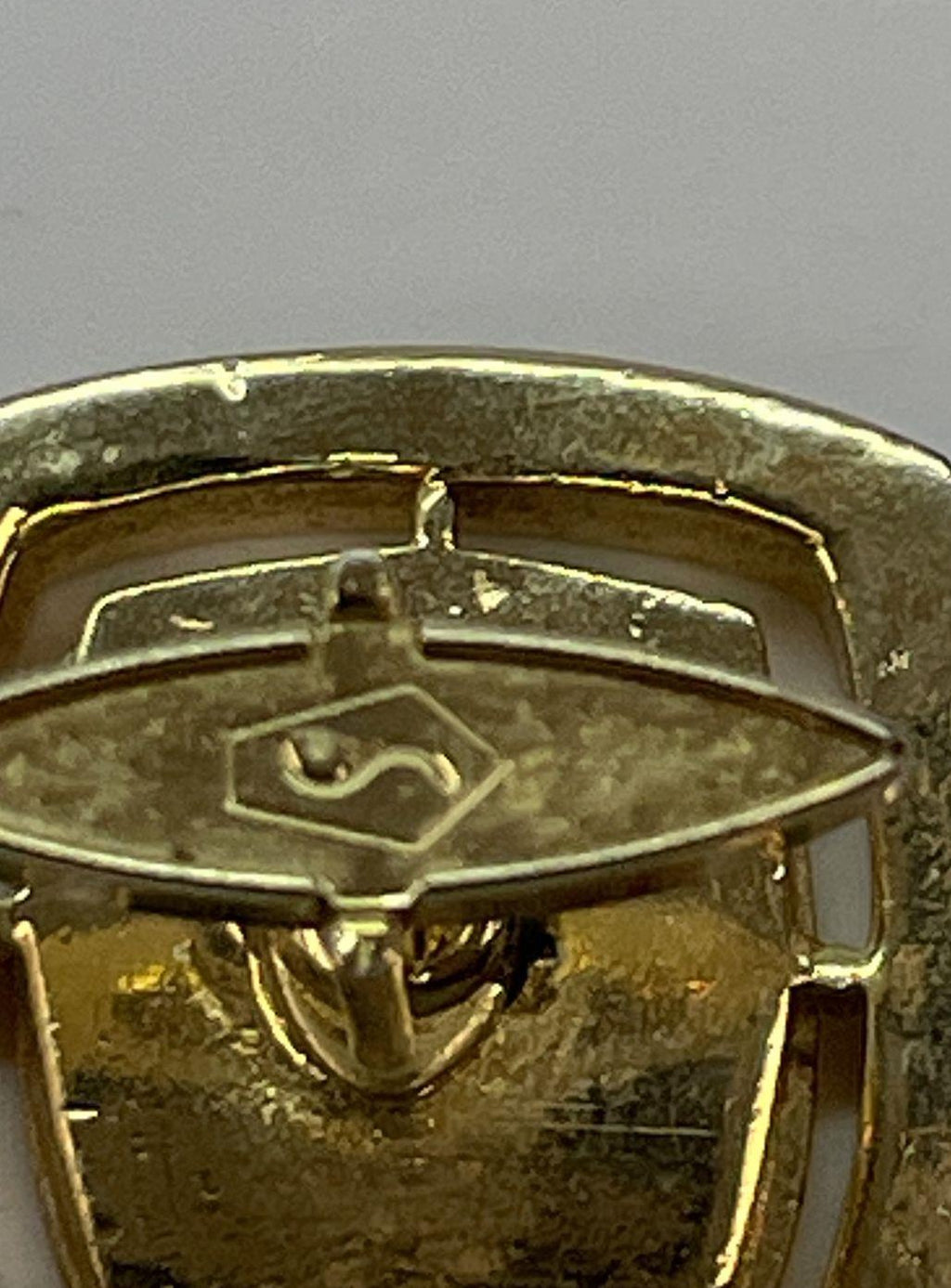 Pierre Cardin Two-Tone Gold Swirl Logo Cufflinks