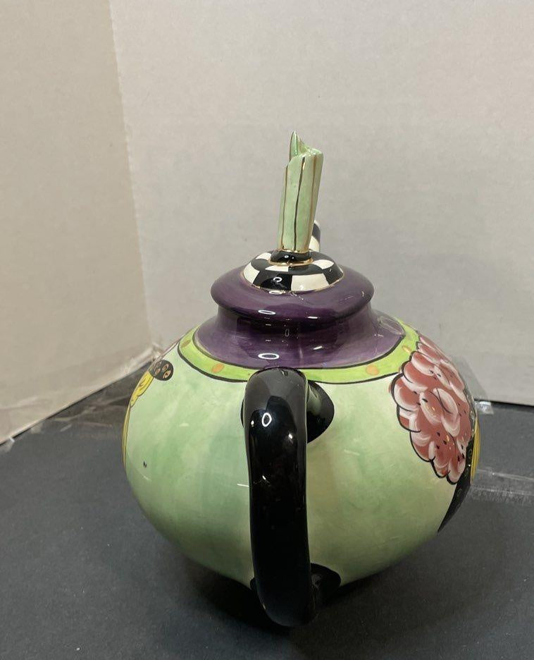 SWAK Character Collectibles Whimsical Teapot & Creamer Set Checkerboard 2003