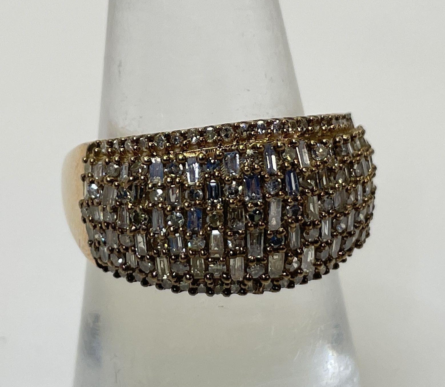 D'Joy Sterling Silver Vermeil Diamond Accent Statement Ring