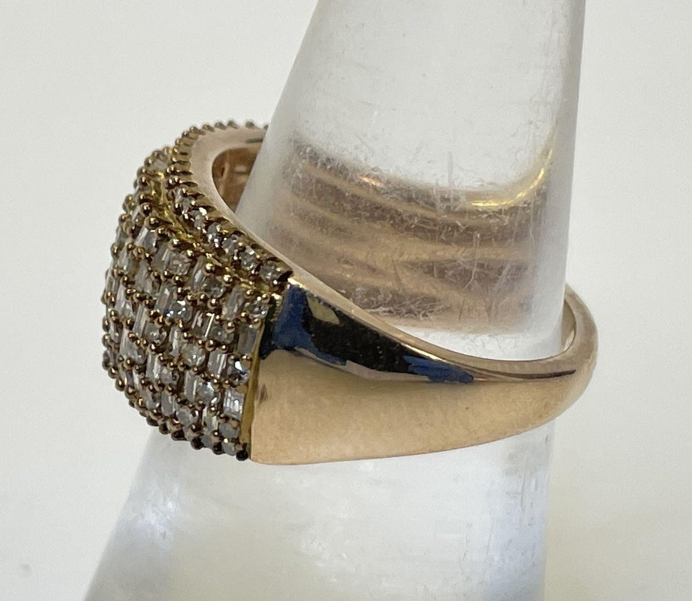 D'Joy Sterling Silver Vermeil Diamond Accent Statement Ring