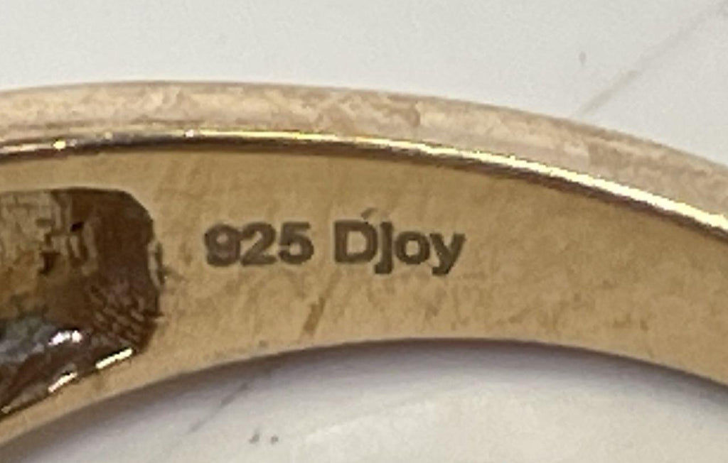 D'Joy Sterling Silver Vermeil Diamond Accent Statement Ring