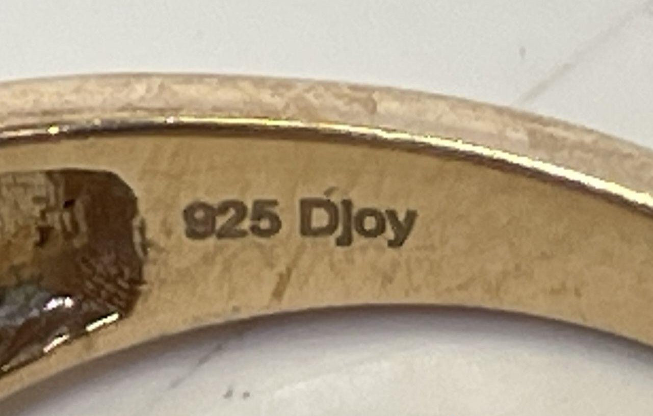 D'Joy Sterling Silver Vermeil Diamond Accent Statement Ring