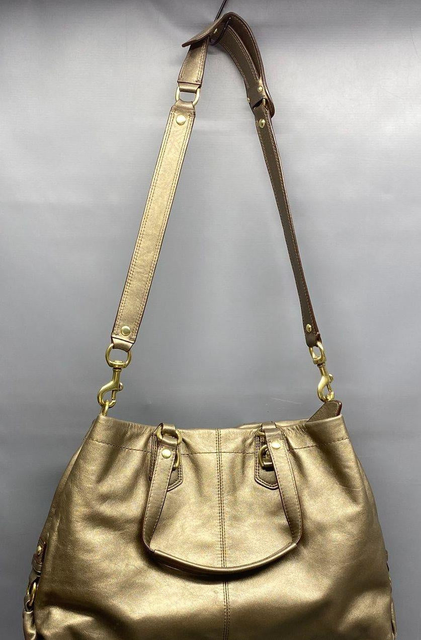 Coach Ashley Metallic Copper Shoulder Bag