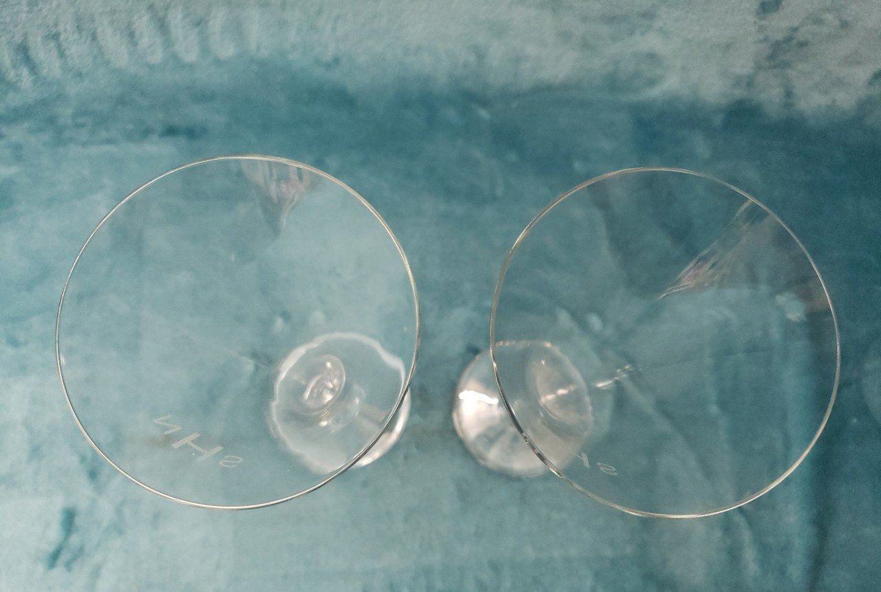 Tiffany & Co. Etched NHS Champagne Flutes, Set of 2