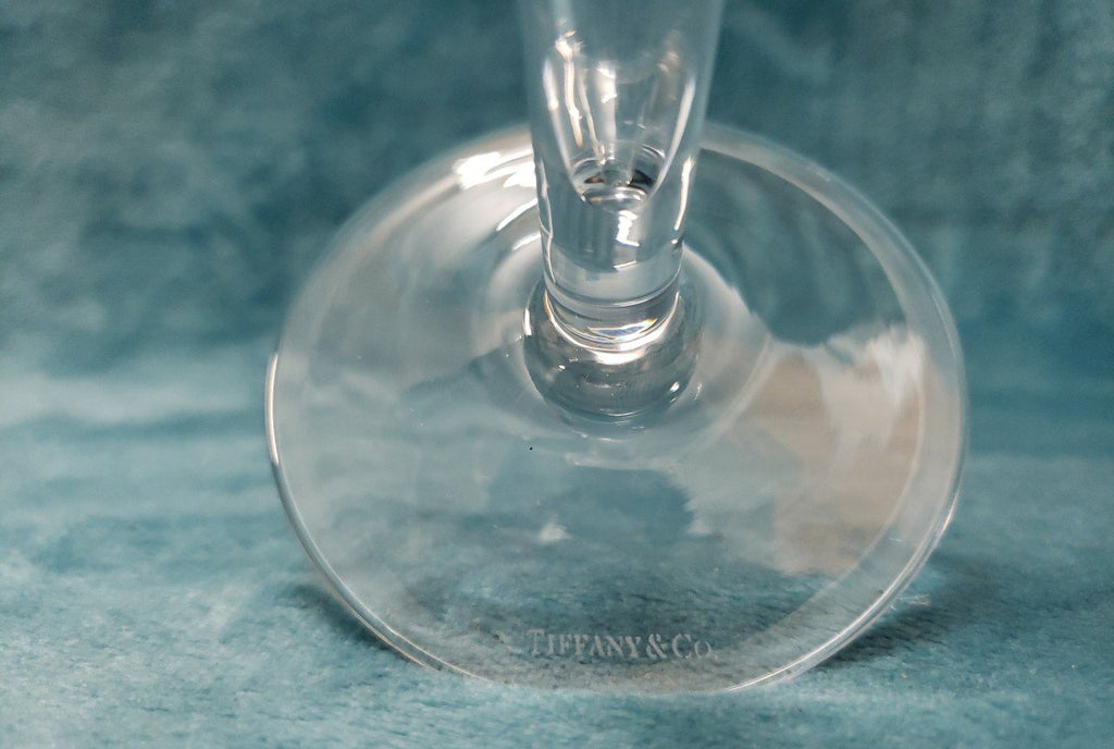 Tiffany & Co. Etched NHS Champagne Flutes, Set of 2