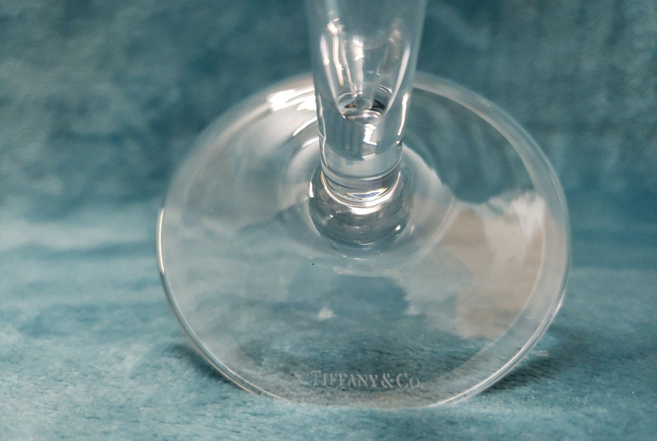 Tiffany & Co. Etched NHS Champagne Flutes, Set of 2
