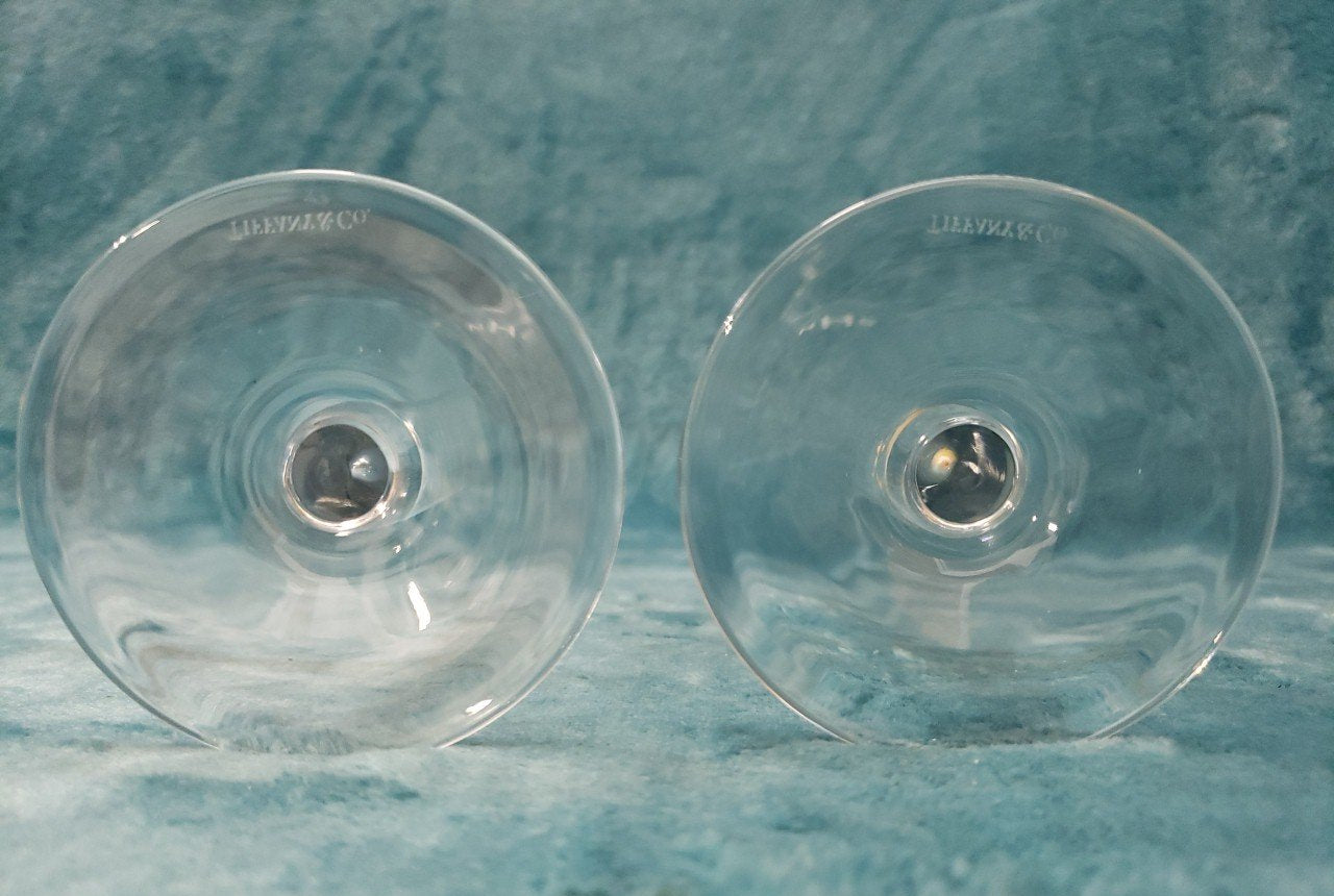 Tiffany & Co. Etched NHS Champagne Flutes, Set of 2