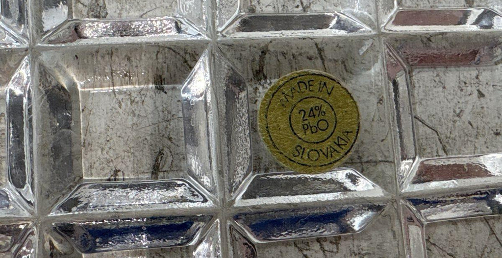 Clear Cut Glass Oval Serving Trays, Set of 3
