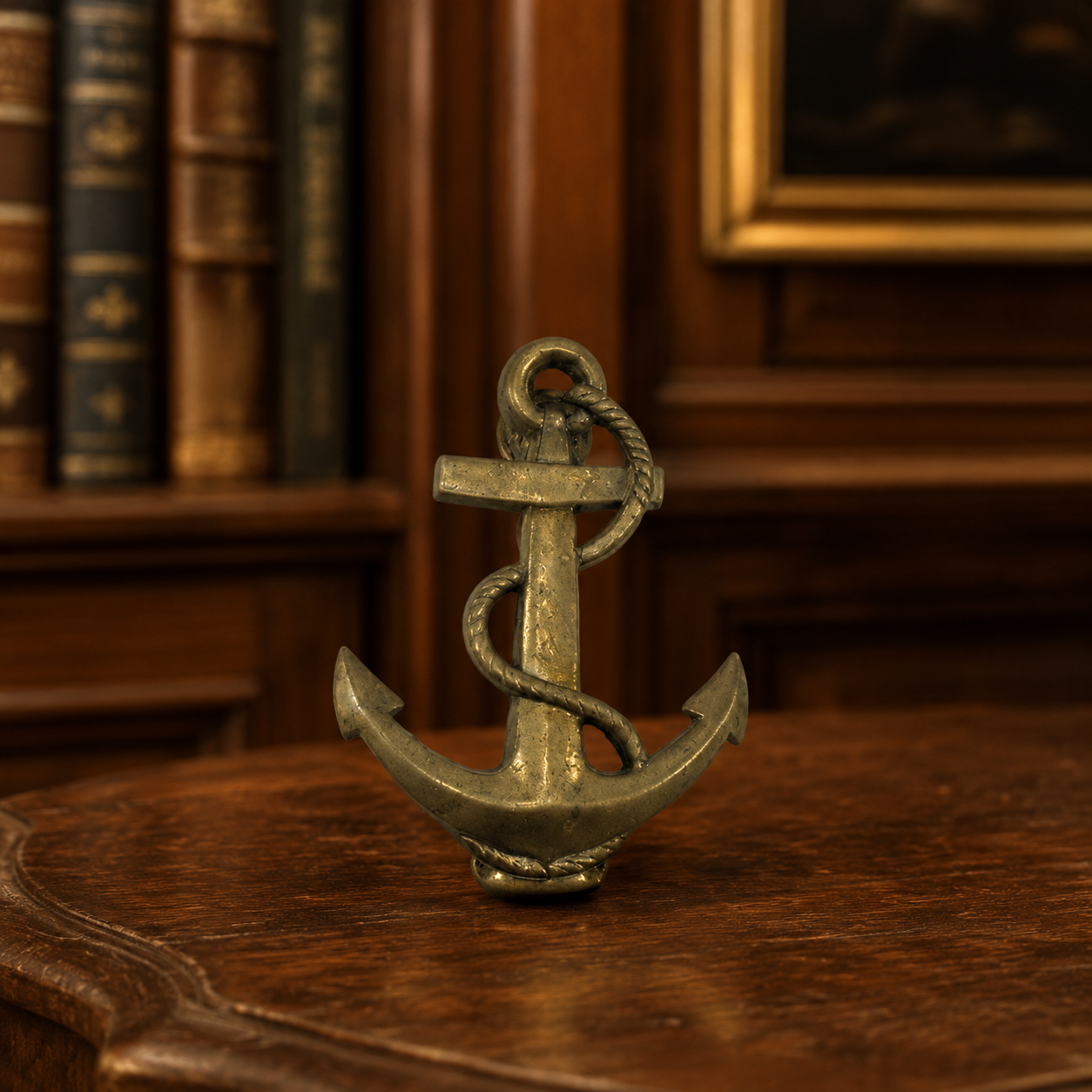 Antique Brass-Tone Anchor Shaped Bottle Opener
