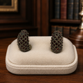Heidi Daus Red Rhinestone Pavé Hoop Clip-On Earrings