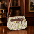 Dana Buchman Floral Shoulder Bag with Brown Trim
