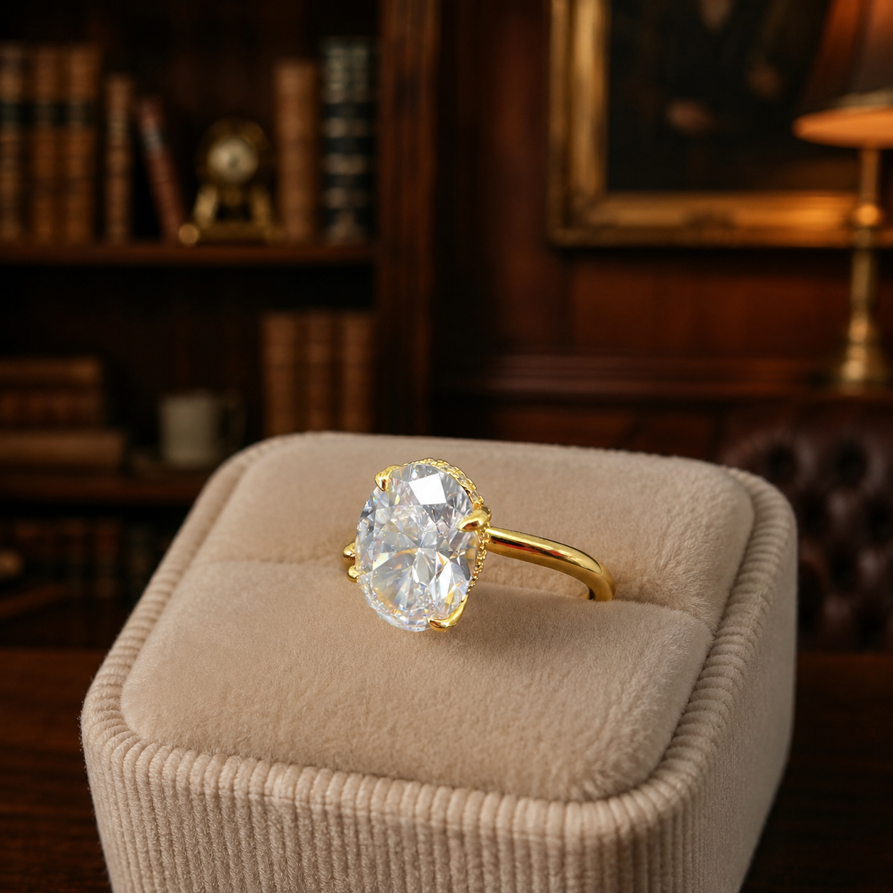 800 Vermeil CZ Ring Size 6.75, 3.4g